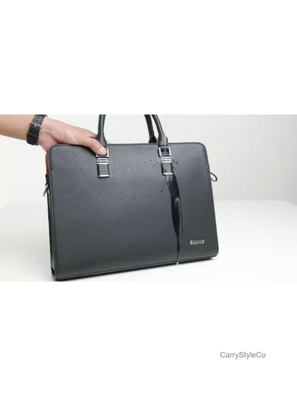 Genuine Leather Briefcase Laptop Bag for Men Business Shoulder Bag
